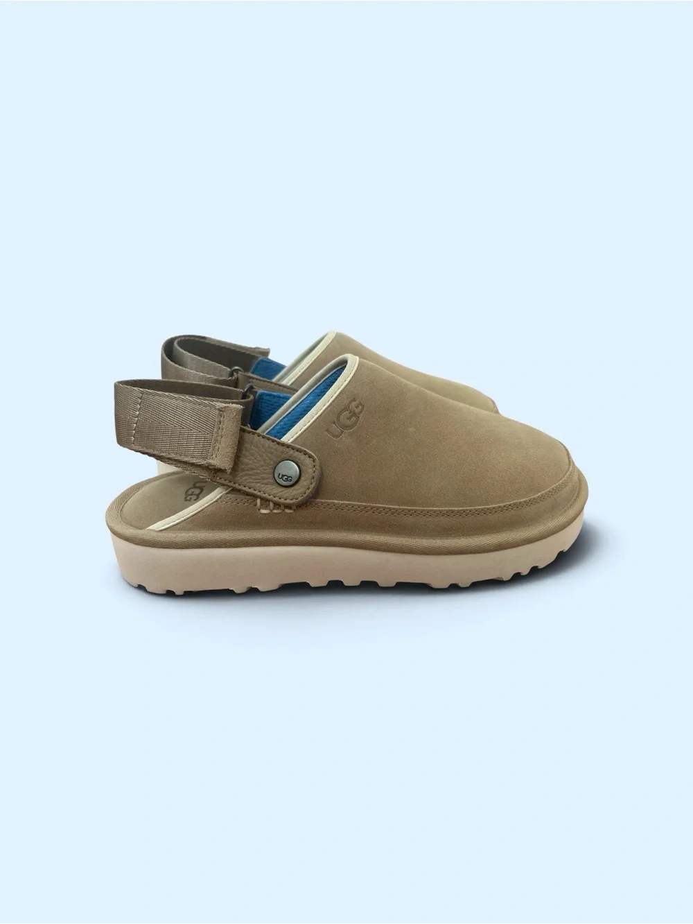 UGG Men's Goldencoast Slingback Clog Sandals Sand Suede, Size 9